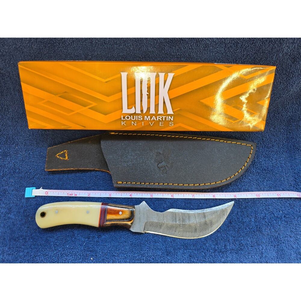 Hunting Bowie Knife 9 Inch Custom Made Forged Damascus Blade LMK Knives #7554